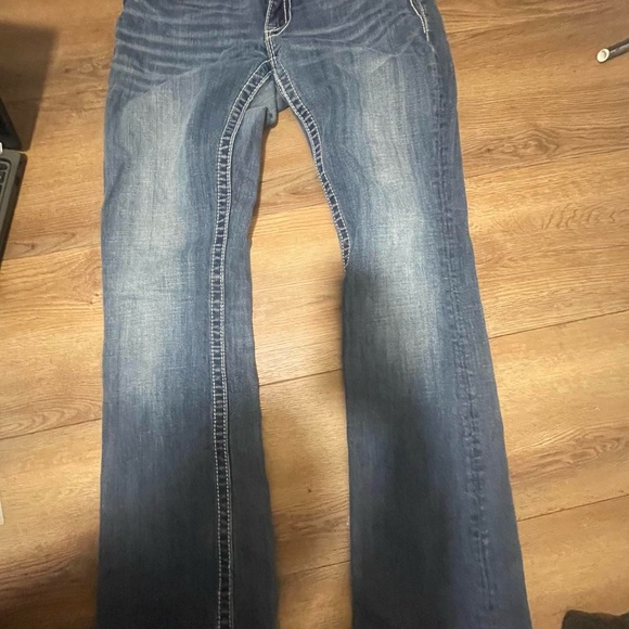 Navy blue Miss Me jeans with silver studs and rhinestones - Picture 3 of 3